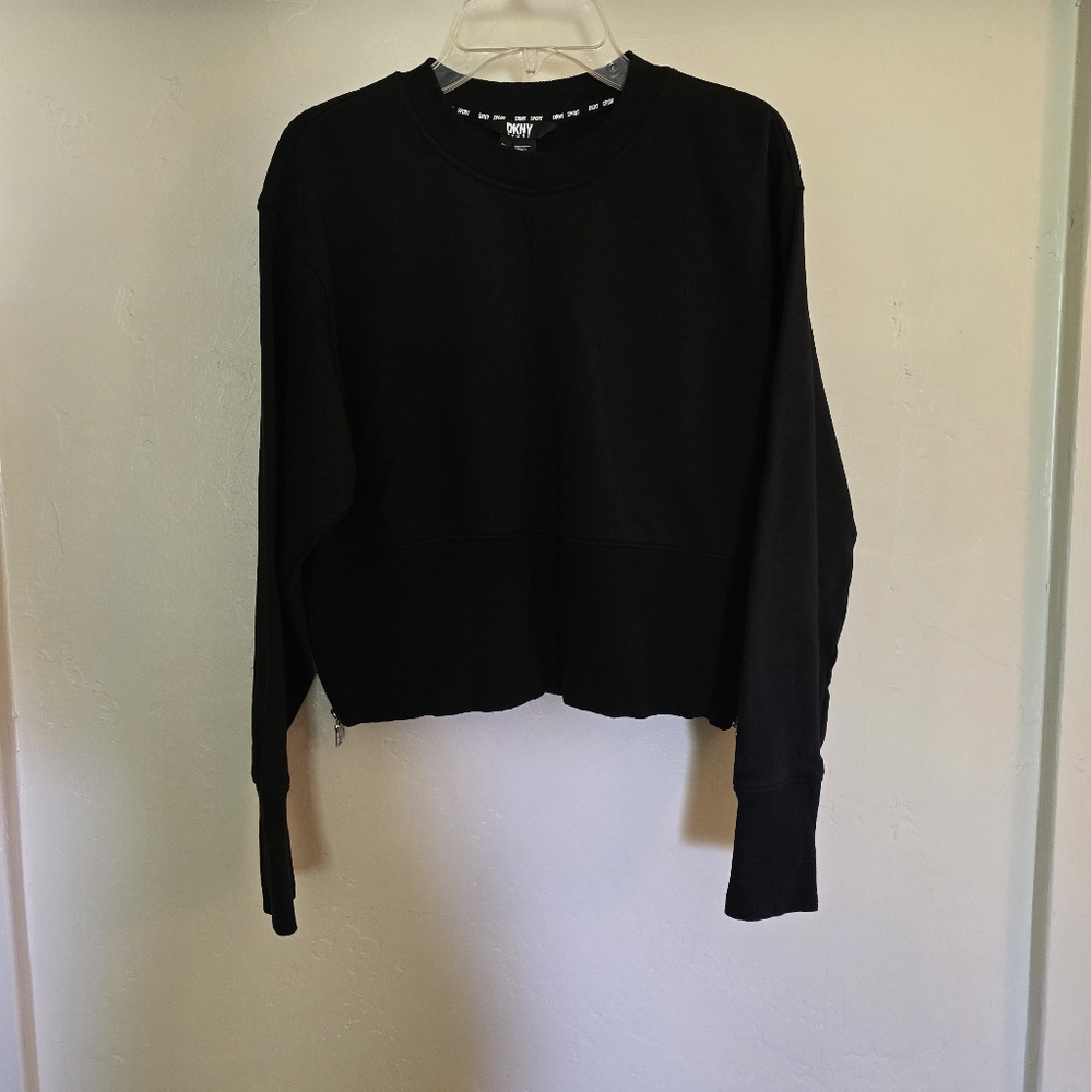DKNY Sport Black Crewneck Sweatshirt - Picture 3 of 7